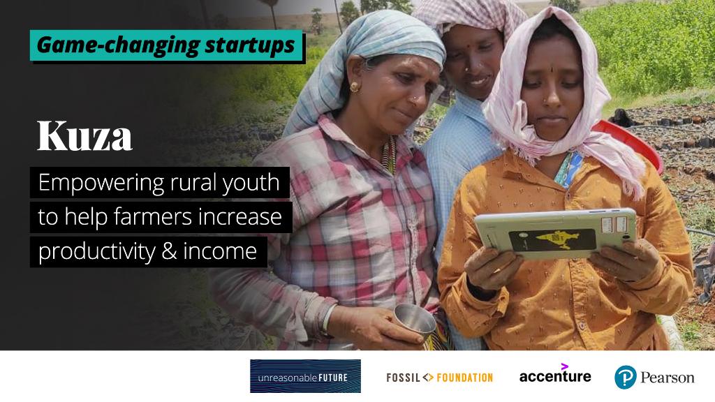 pearson's tweet photo. As a sponsor of #UnreasonableFUTURE, we’ve met inspiring startups. Take @Kuza_Biashara, which trains enterprising young people to bring insights on agriculture practice & business skills to smallholder farmers. Learn more: https://t.co/NxK1uqZabH https://t.co/u4djbNWTaX