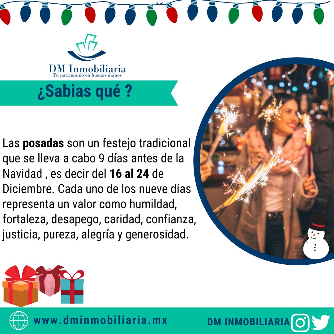 DMInmobiliariaa's tweet photo. Y anqué este año no habrá posadas, recordemos lo importante que son✨
#DMInmobiliaria #México #Posadas https://t.co/SGUCHTOQmM