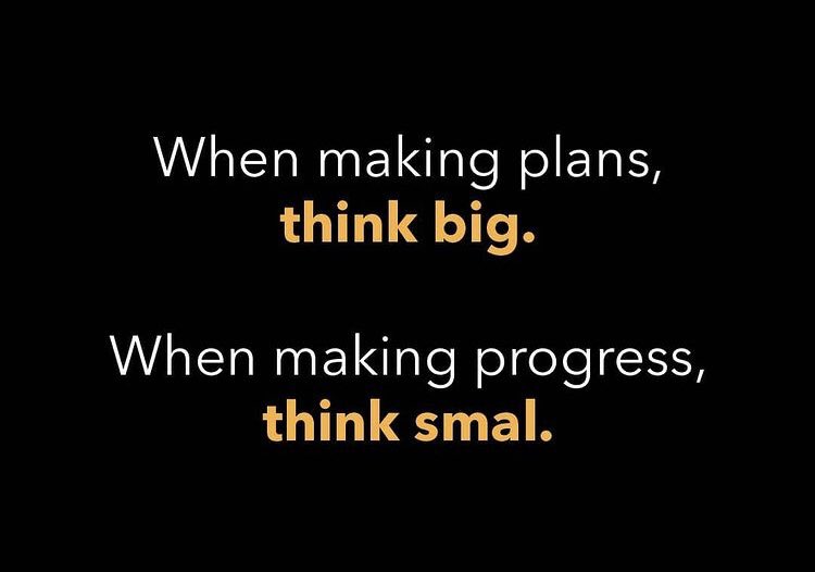 Make plans and progress!