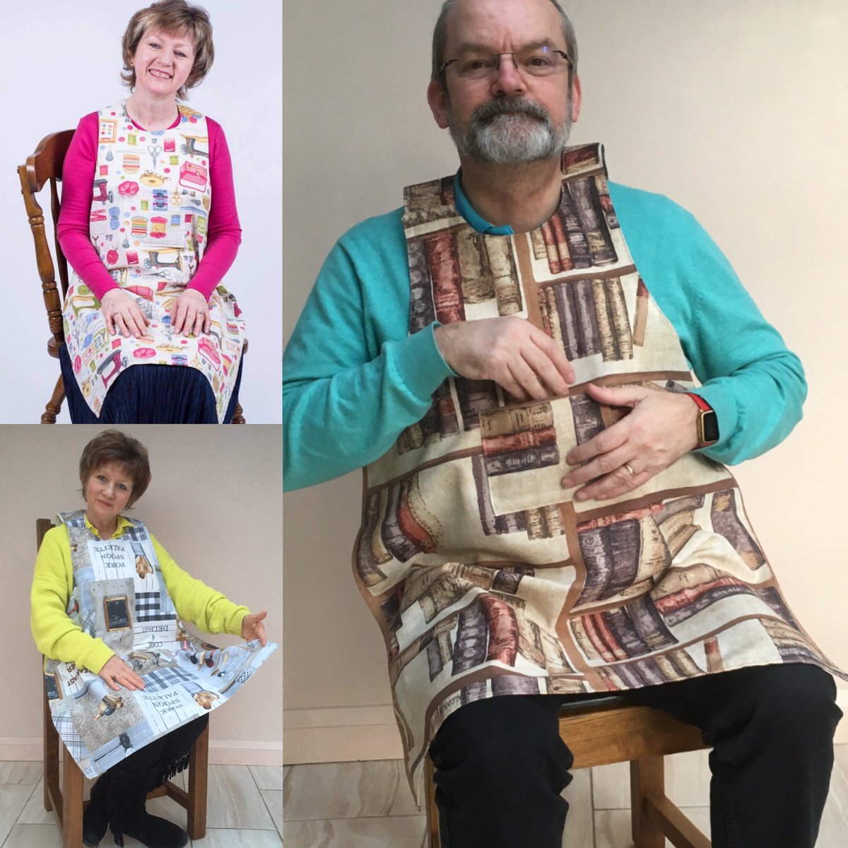 LimonAttire's tweet photo. Need a last minute Christmas gift for a loved one with difficulty eating? These lovely Dining drAprons(r) could be the answer. Link in biog. #christmasgift #apron #lastminute #adultbib #clothingprotector #bookworm #seamstress #baker #dignity https://t.co/7NmJf5lUDi