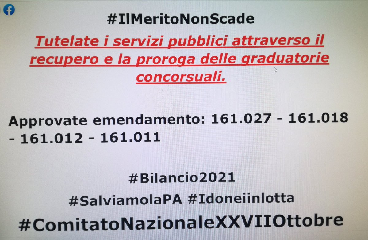 AntonellaAmpolo's tweet photo. . @DadoneFabiana @GiuseppeConteIT @nzingaretti approvate la #prorogagraduatorie nella legge di #Bilancio2021 per una #PA efficiente e in forza @Deputatipd @forza_italia @FratellidItalia @M5S_Camera https://t.co/nXHMaqaLLN