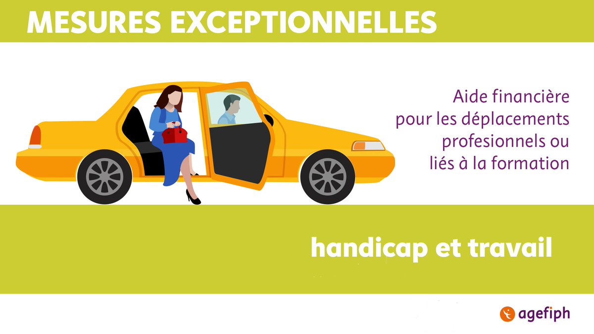 - MESURES EXCEPTIONNELLES 💬 -

#Covid19 : votre état de santé vous empêche de prendre les transports en commun pour vous rendre au travail ? L'Agefiph finance l'utilisation d'un taxi, VTC...

+ d'infos 📌 bit.ly/3fo75We
