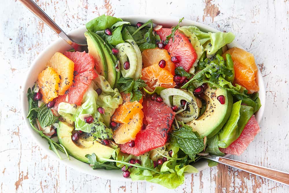 This gorgeous Winter Citrus Salad with a Poppy Seed Vinaigrette is a total show stopper of a side dish! Thanks to Allison from <a href="/somethewiser/">Allison Ruth</a> for this beautiful creation! #wintercitrus #citrus #salad #poppyseeddressing #grapefruit #oranges #sidedish 
noshingwiththenolands.com/winter-citrus-…