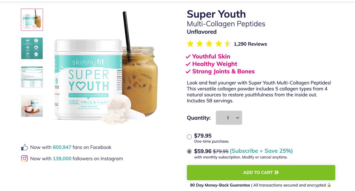 Here is an example of great Above the Fold (Skinnyfit)-Headline with a big idea "Super Youth'-Very visible benefit list-Clear and visible CTA-Social proof (start+social medias icons)-Money-back guarantee + secured payment-Visible Discount