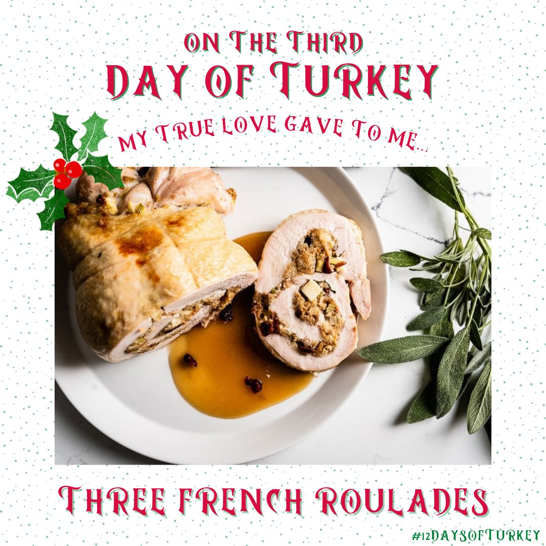 Enchanté your guests this #Christmas with savory stuffed Turkey Roulade. Like most things in French, roulade may sound fancy. But fret not! This recipe is simple as un, deux, trois! #12DaysofTurkey Recipe: loom.ly/6WjGtqs