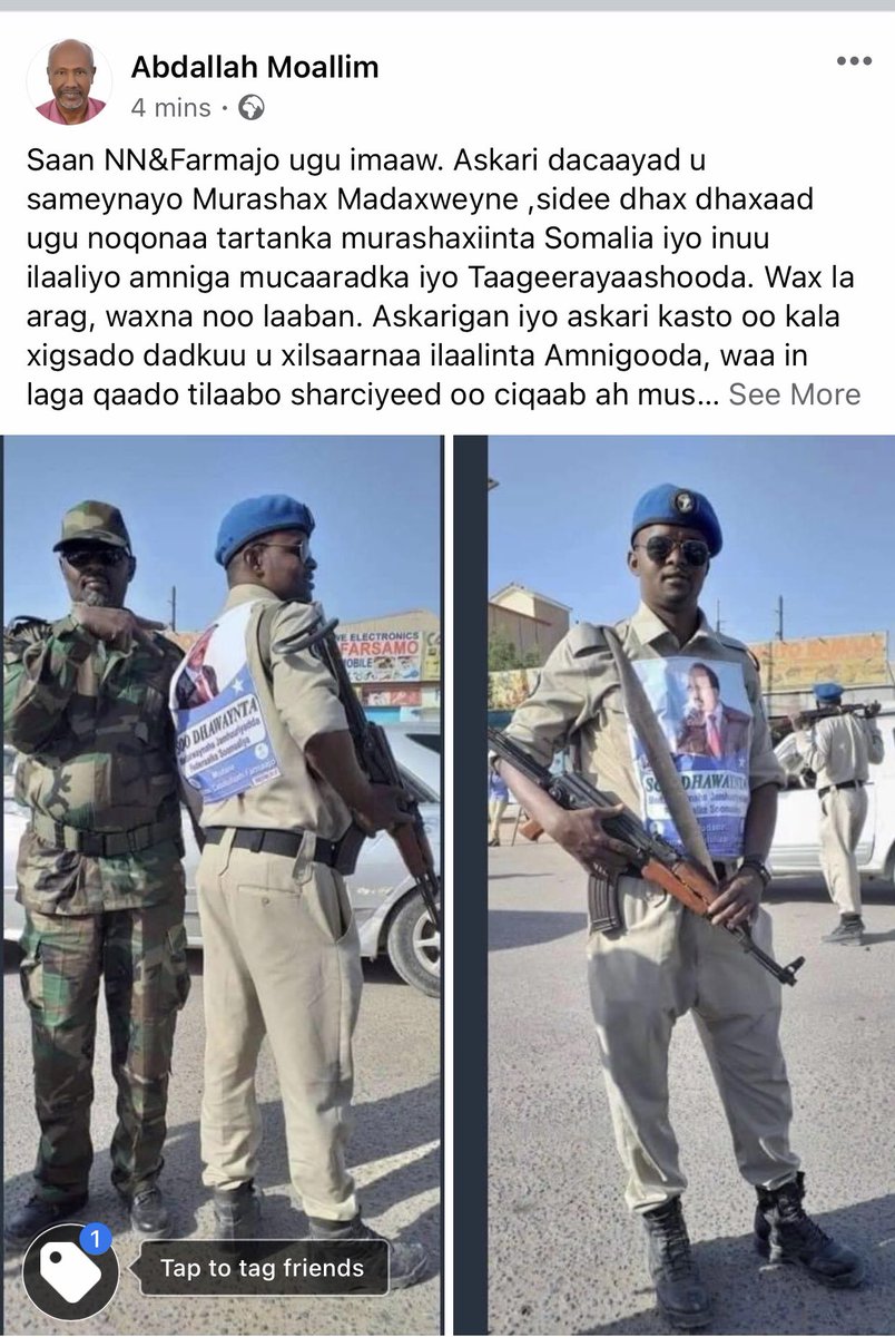 Moallem101's tweet photo. Saan NN&amp;Farmajo ugu imaaw. Askari dacaayad u sameynayo Murashax Madaxweyne ,sidee dhax dhaxaad ugu noqonaa murashaxiinta #Somalia iyo inuu ilaaliyo amniga mucaaradka iyo Taageerayaashooda. Wax la arag, waxna noo laaban. #Mogadishu @UNSomalia @TC_Mogadishu https://t.co/dwIwD2HLXv