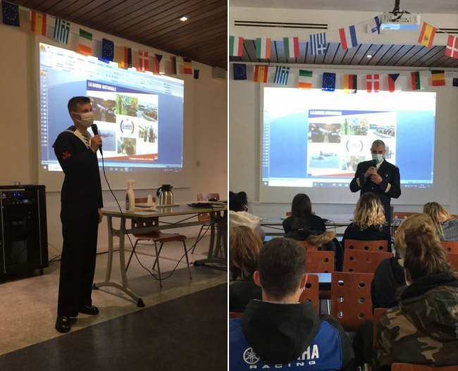 Citoyens: Information sur la Garde Nationale auprès de 300 élèves du lycée.