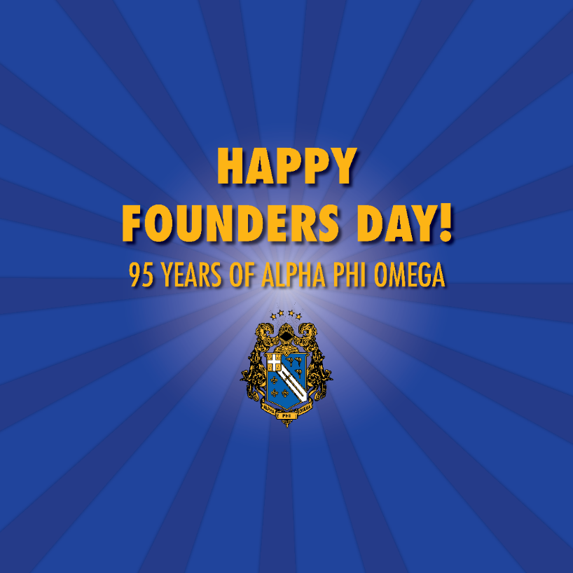 Happy Founders Day! We are proud to celebrate all the things APO has done in the 95 years since our founding and we look forward to many more years of Leadership, Friendship and Service to come.
