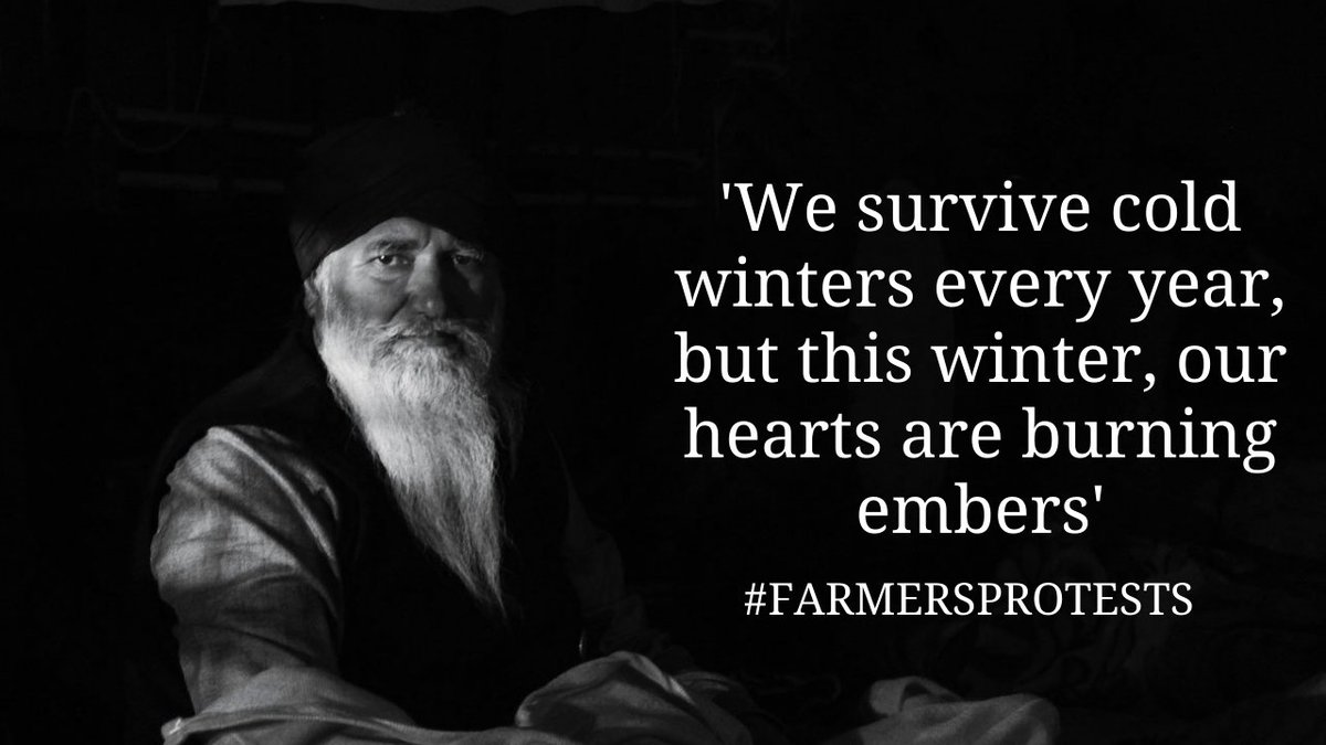 'We survive cold winters every year, but this winter, our hearts are burning embers'   #FarmersProtests 2/10