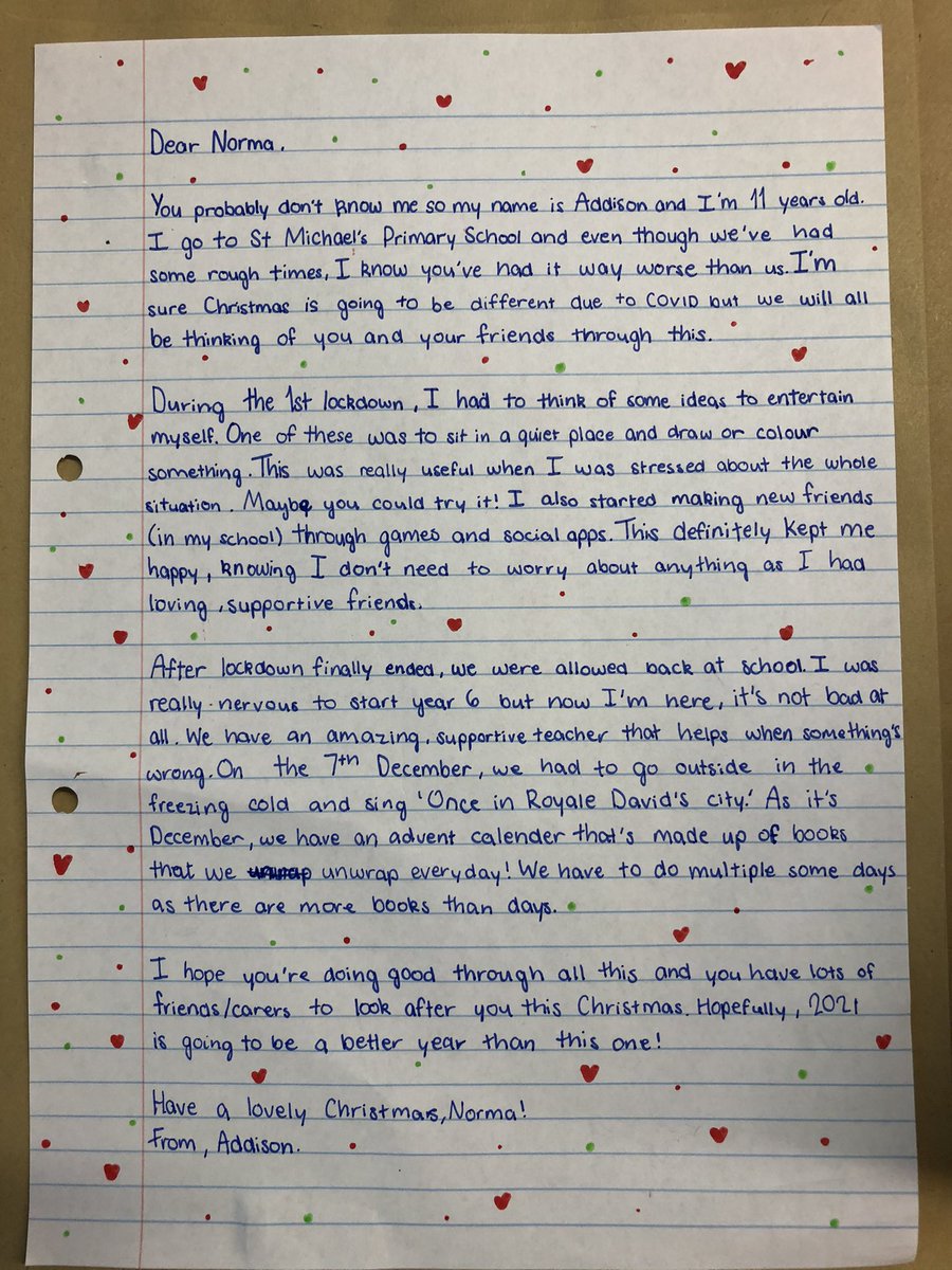 MissCannYear6's tweet photo. Wow-what a heartwarming morning 🥰! Today we delivered our letters and artwork to our local care home for the #classroomstocarehomes project. The children’s letters were so thoughtful &amp; it was great to see evidence of the reading culture of our school in what they wrote. @Anthony https://t.co/X7hQ4UsPqE