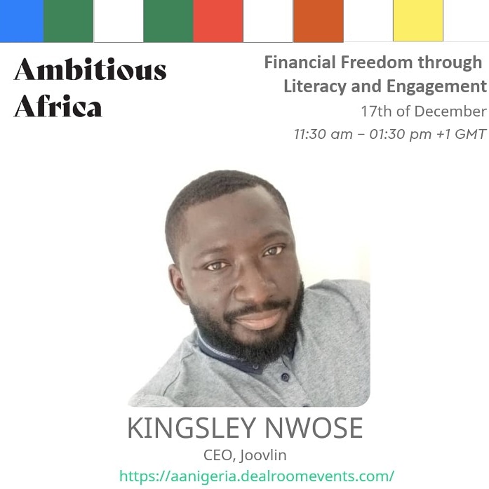 Meet Mr. Kingsley Nwose he will be speaking on financial freedom through literacy and engagement.
 #financialfreedom #financialliteracy #enga #engagement
