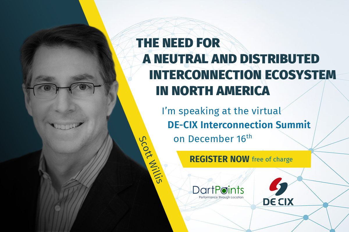 DartPoints's tweet photo. The @DECIX_US #Interconnection Summit registration is now open! Join @DartPoints' President and CEO, Scott Willis, this afternoon to hear about the need for neutral and distributed #interconnection ecosystems in N.A. Register for free ➡️ https://t.co/U4v7qRfUL7 #DECIXSummit https://t.co/bxN7InpktB