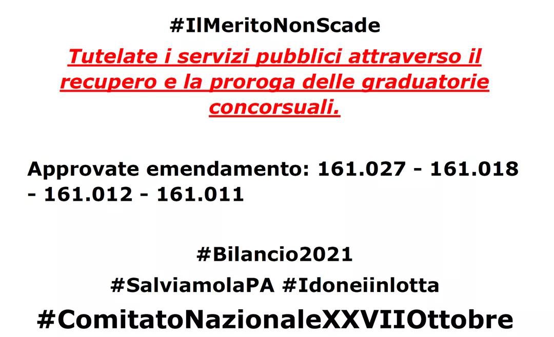 peperina1990's tweet photo. . @DadoneFabiana @GiuseppeConteIT @nzingaretti approvate la #prorogagraduatorie nella legge di #Bilancio2021 per una #PA efficiente e in forza @Deputatipd @forza_italia @FratellidItalia @M5S_Camera https://t.co/DoY4MfOYmT