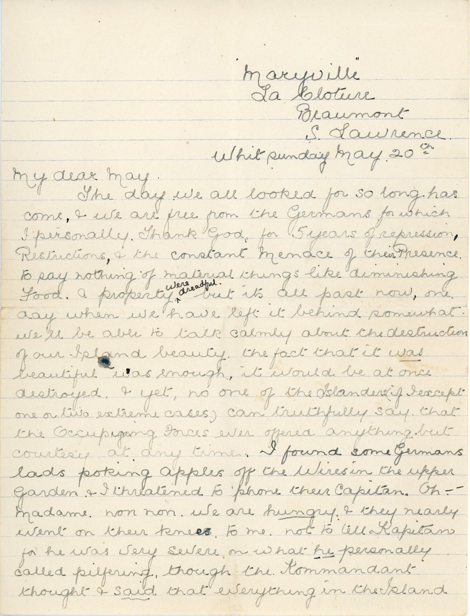 JerseyHeritage's tweet image. Tomorrow (19th) is our last @BenestSyvret WYSOS? online talk of the year. Entitled &apos;In Their Own Words&apos; it tells the story of the Occupation &amp;amp; Liberation through records left behind. Taking place at 10am you can register here: jerseyheritage.org/athome/listen/… @lib75jsy #archives #Lib75
