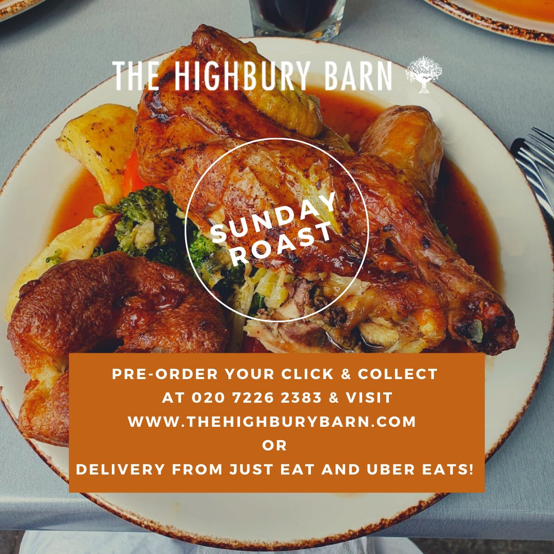 HighburyBarnPub's tweet photo. Sunday Roast Click&amp;Collect! https://t.co/00QDOEkJLV