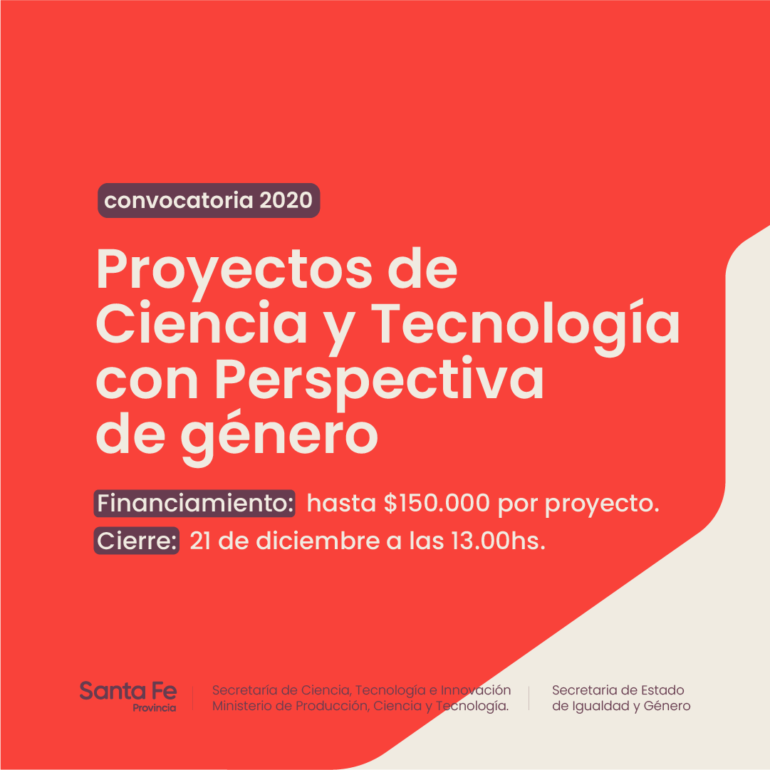CienciaSantaFe's tweet photo. 👩🏻‍🔬👩🏻‍💻 ¿Tenés un proyecto científico, tecnológico o de innovación con perspectiva de género? 👉🏽 ¡Sumate a la nueva convocatoria que lanzamos junto a @GeneroSantaFe!

⏳ Tenés tiempo hasta el 21 de diciembre.
ℹ Acá te dejamos más info, bases y condiciones: https://t.co/Pc6KoAuJe0 https://t.co/FvL1tUB5Np