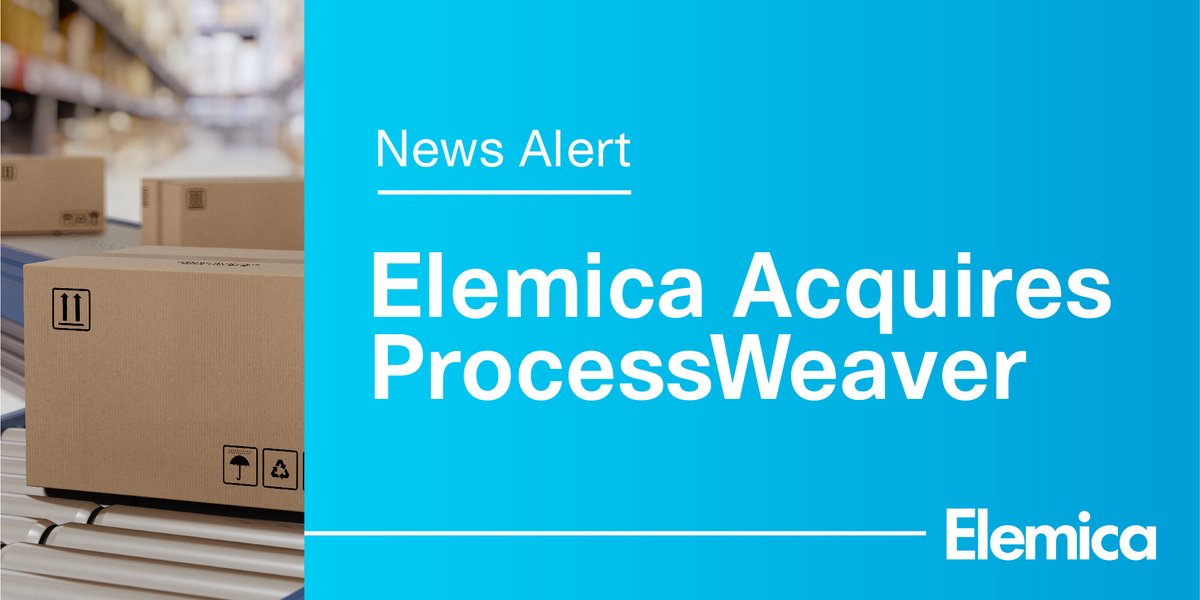 Exciting #SupplyChain news! We’ve finalized our acquisition of ProcessWeaver, which will give our Move™ solution suite even more advanced shipment planning and freight cost management capabilities. Read the official #Elemica press release here. bit.ly/3r4nlT2