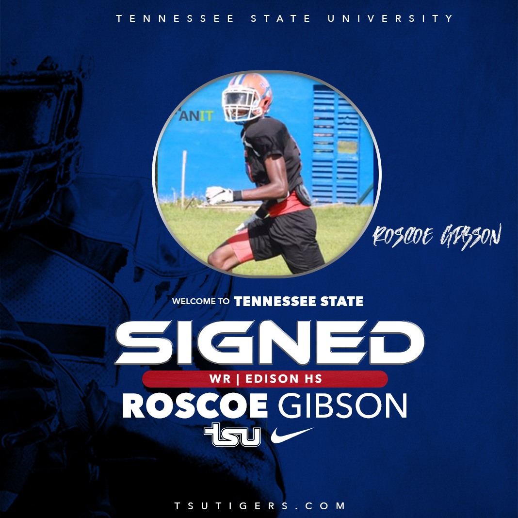 TSUTigersFB's tweet image. Next up on Big Blue's #Mis21onPossible is three ⭐️ Miami receiver, ROSCOE GIBSON!

The 6-0, 170 baller averaged 38.2 yards per reception and 123.2 yards per game. 

#EarlySigningDay2020 #BigBlueRising