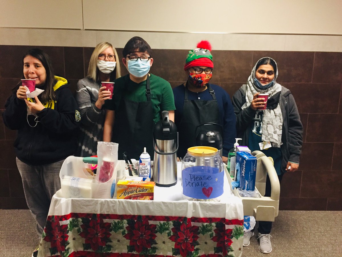 LIFE 40 class servicing hot chocolate and apple cider. A wonderful group of satisfied customers!