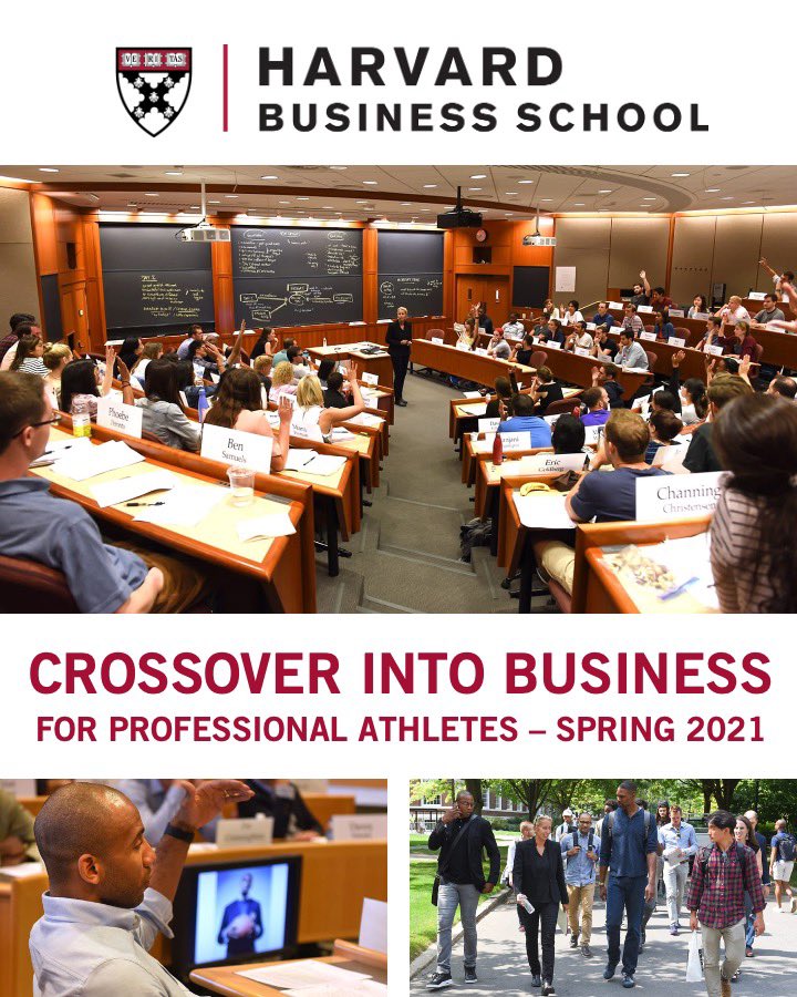 Attention professional athletes! 🚨 We are at it again with the #CrossoverIntoBusiness program this spring semester! For athletes hoping to learn more about business. And fully virtual this time, so a unique opportunity for those abroad. hbs.edu/crossover/ Apply by Jan 4.