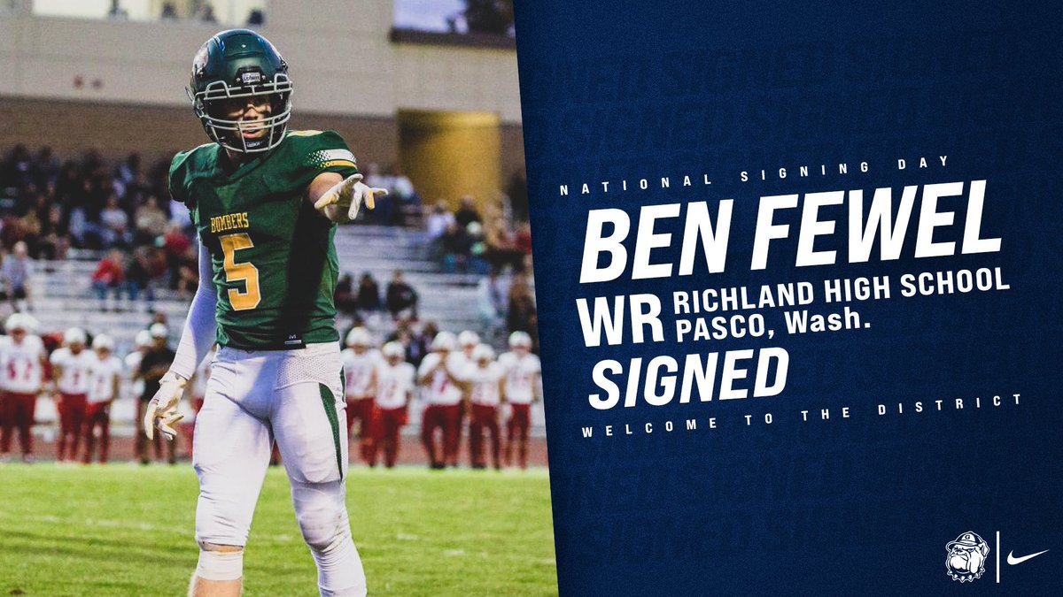 HoyasFB's tweet photo. Just added a versatile athlete to the WR room! Excited for this guy to come score a lot of TDs! Welcome to the family @benfewel ! #DEFENDTHEDISTRICT #DATWAY #HOYASAXA https://t.co/IkYg9rjuII