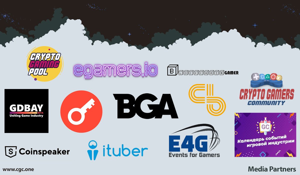 cgc_events's tweet photo. We wanna express our deep thanks to #CGCDAPP media partners: @BGameAlliance @blockchaingamr @Cryptoandgamers  @egamers_io @CryptGamingPool @coinspeaker #Incrypted, #CryptoBriefing @GDBAYcom #E4G, #GameDevCalendar, #iTuber and many others. https://t.co/B8tsfPtmxG