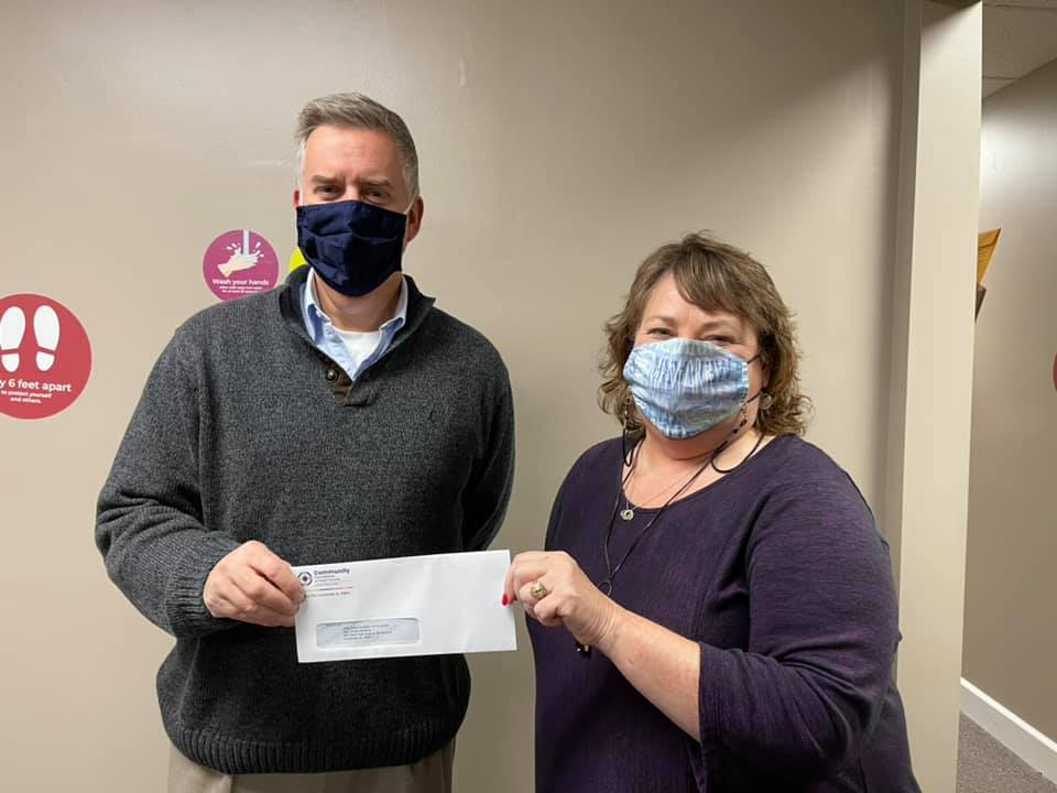 Thank you to Mike Durboraw for presenting us a check from the Compass Society of <a href="/CFHuntsville/">Community Foundation of Greater Huntsville</a> This grant funding will help us provide healthcare to the homeless community with our mobile testing unit. Thank you again Compass Society!