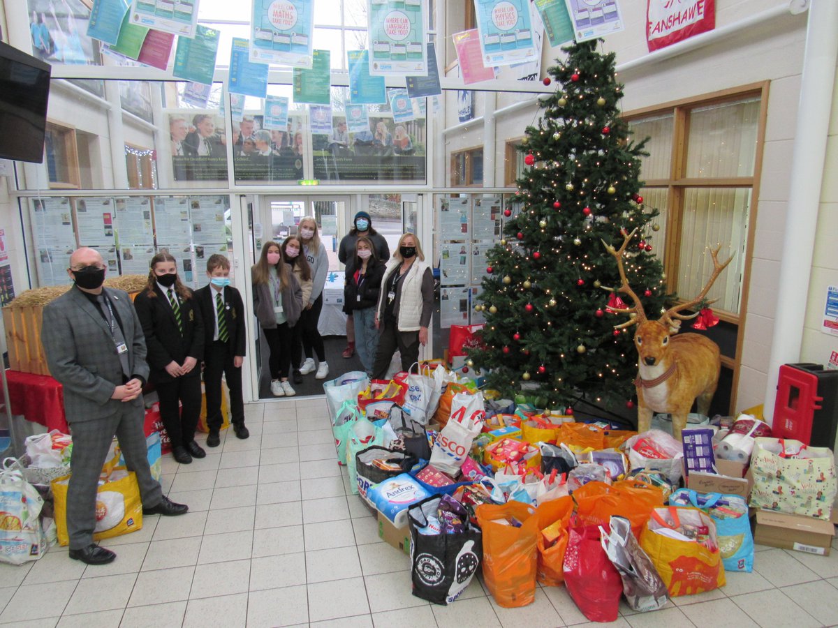 #PROUD. What an incredible response!  Mr Cooper and Mrs Walters with just part of our Foodbank Appeal. This will help so many people at this difficult time. Well done Dronfieldians!