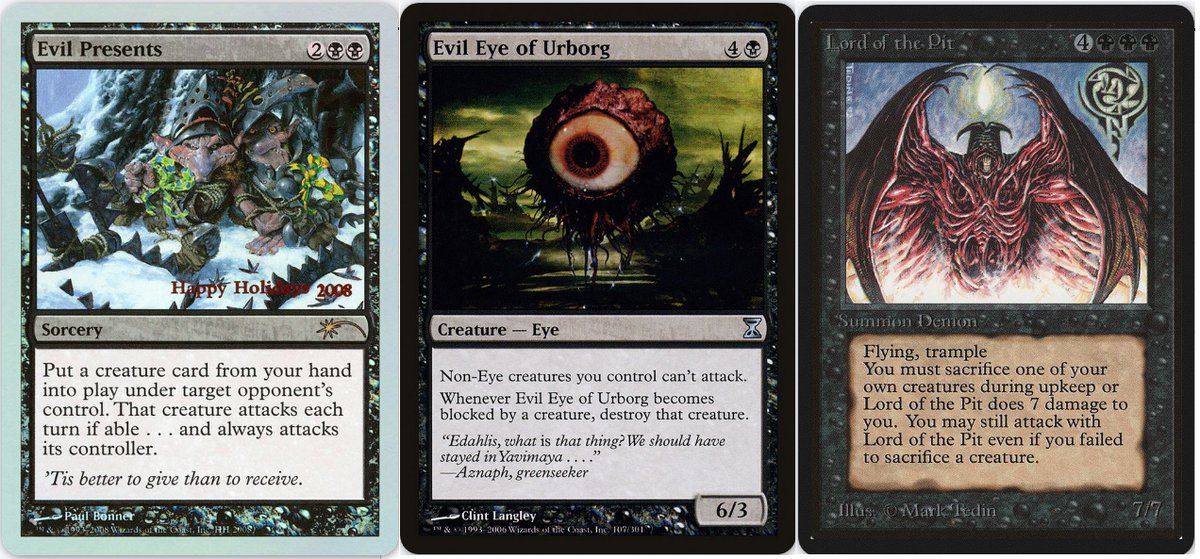 AEMarling's tweet photo. What are the most evil presents you can gift to your opponent? I added these to this holiday pack of Jumpstart: https://t.co/RPVzseZQer #mtgJMP https://t.co/llh9VORuTN