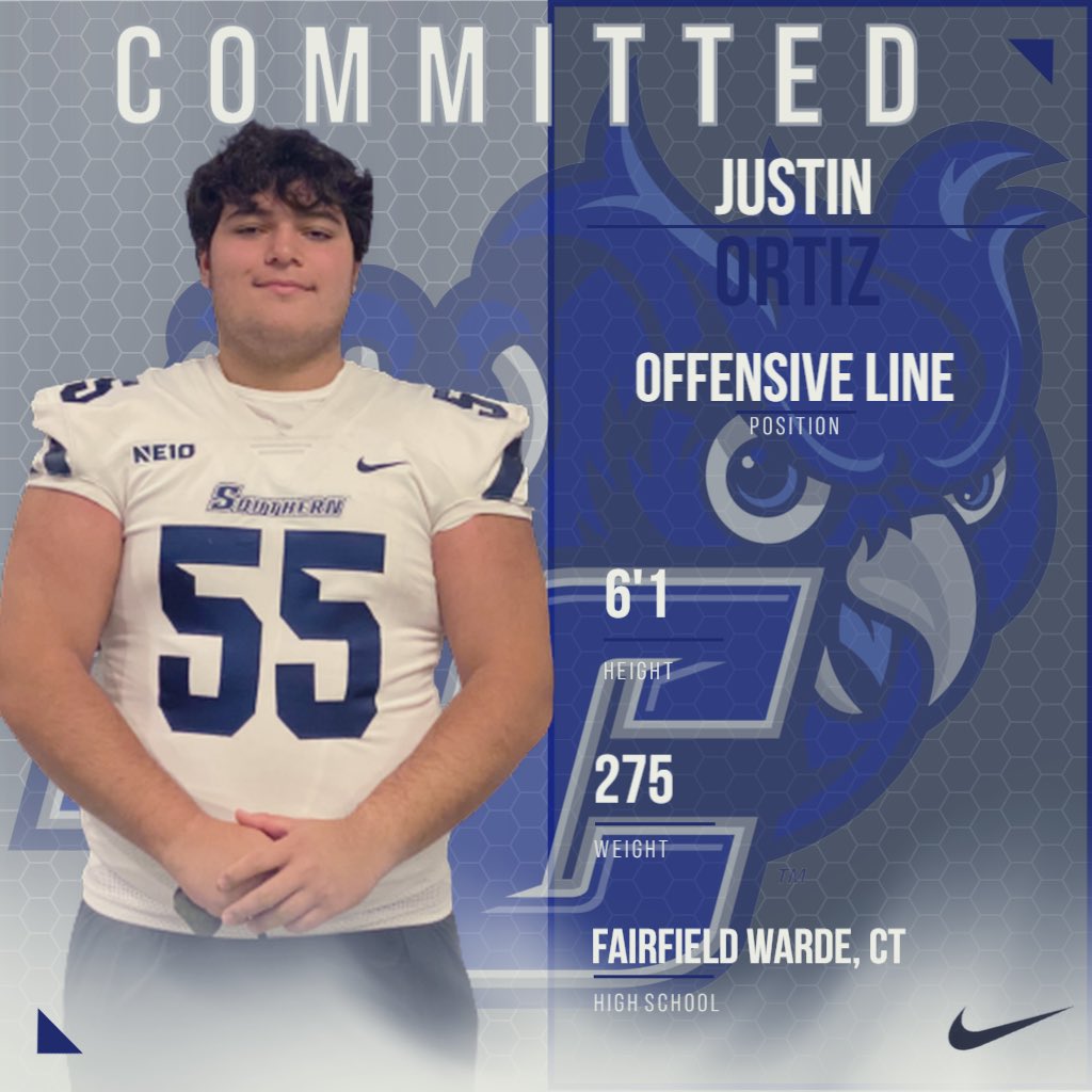 JustinDOrtiz's tweet image. So excited to announce my commitment to @SCSUFB. I want to thank my parents, my coaches and teammates @Wardefootball and Shaan @LOD_AthleteU for the last 4 years of support and helping me achieve this dream! I look forward to being an owl next year! @ChrisBergeski #WeAreSC 🦉25’