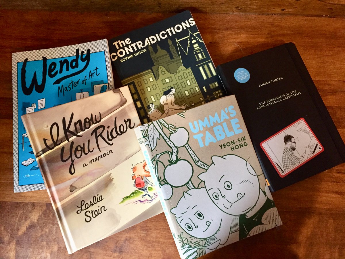 DandQ's tweet image. Take note of the @PublishersWkly 2020 Graphic Novel Critics Poll! Featuring: The Loneliness of the Long-Distance Cartoonist, I Know You Rider, Wendy Master of Art, The Contradictions, and Umma's Table! 🤩bit.ly/3nD7cSx #bestoftheyear #bestbooksof2020 #criticspoll