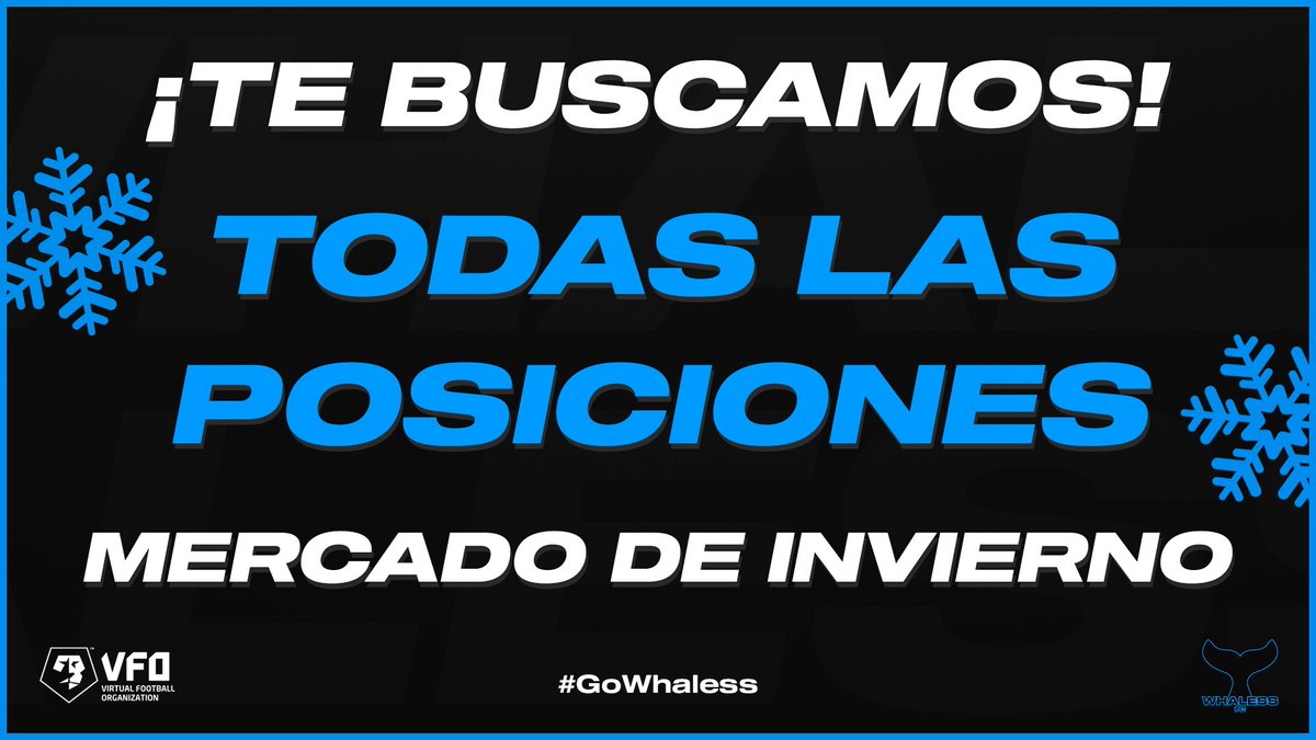 👤¿Quieres formar parte del club?👤

Buscamos jugadores de todas las posiciones de cara al mercado de invierno y a la 2ª vuelta de la Liga VFO.

🗓️Las pruebas empiezan el día 21 de diciembre.

📩Interesados/as que nos contacten vía Mensaje Directo.

Seriedad y compromiso.

❤️&amp;🔁