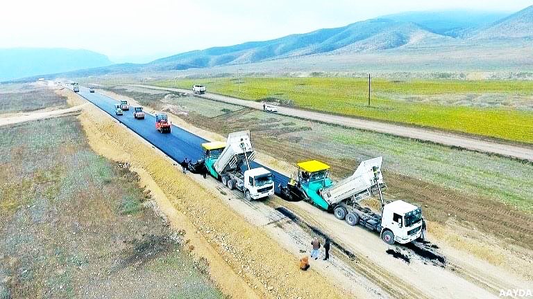 NasimiAghayev's tweet photo. New road under construction to the liberated #Karabakh region of #Azerbaijan https://t.co/k2Pv9GVnM1