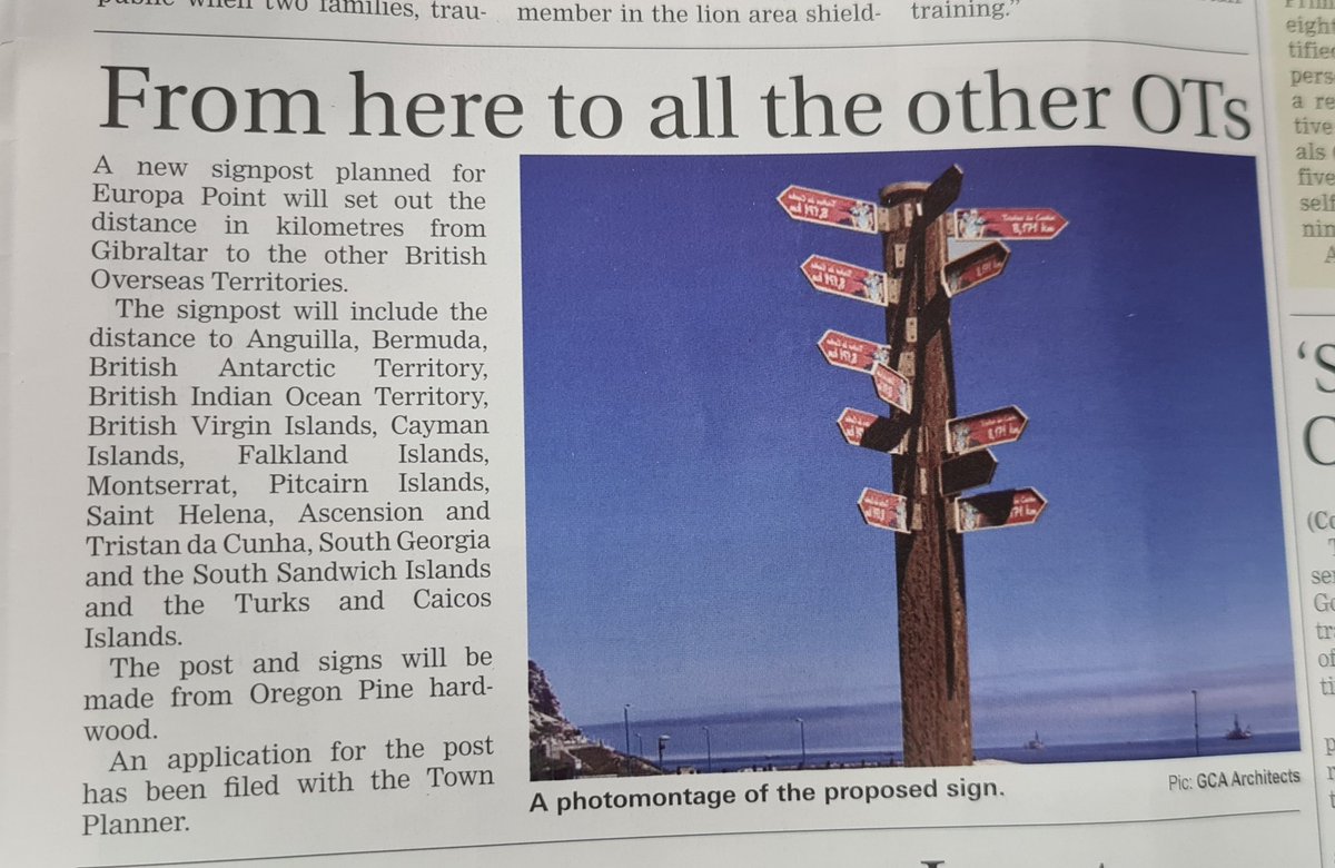 New project coming soon #EuropaPoint From #Gibraltar to all the other United Kingdom Overseas Territories #signpost @visit_gibraltar