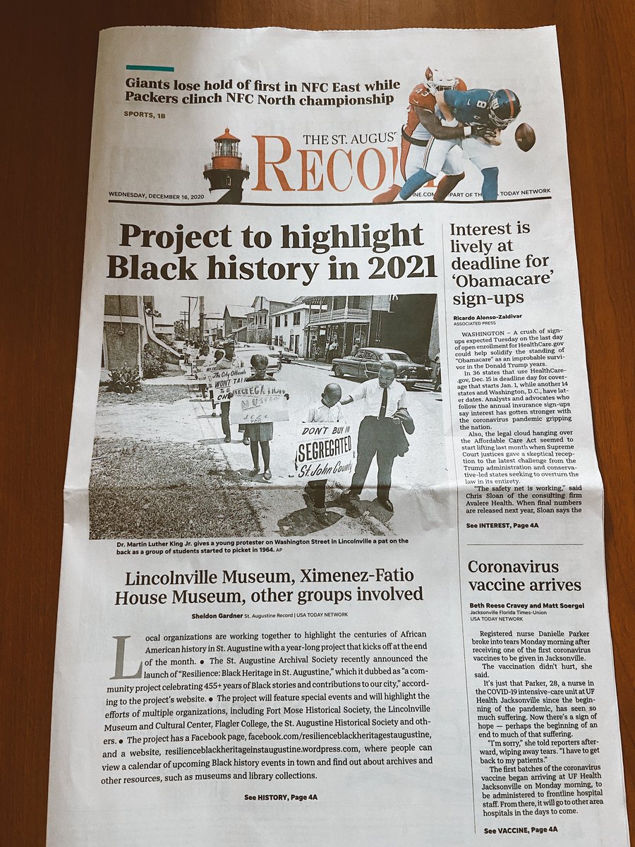 XFHouse's tweet photo. We are so excited to announce that the Ximenez-Fatio House has made the front page!  A special thanks to @staugrecord for the feature! https://t.co/QZ2g9fWyoH