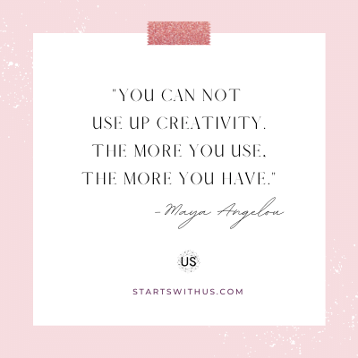 swuteam's tweet photo. "You cannot use up creativity.  The more you use, the more you have."
 -Maya Angelou https://t.co/hOmQswCjqp