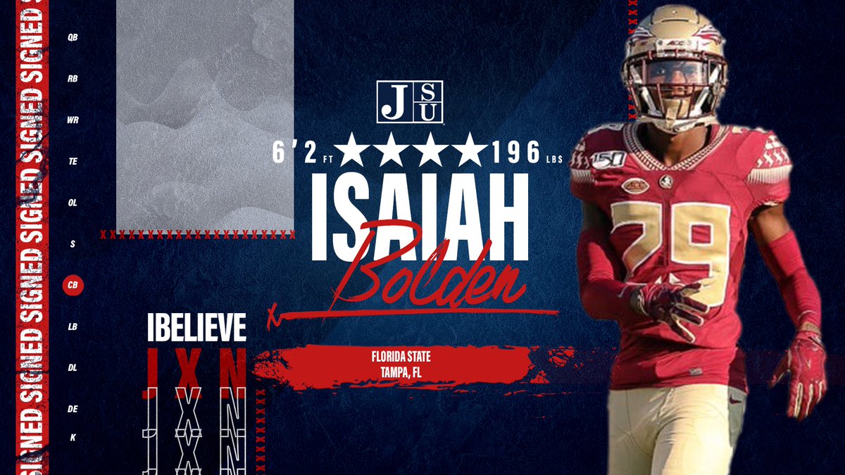 gojsutigersfb's tweet image. Isaiah Bolden, welcome to Thee I Love Jackson State University!

#IBelieveJSU21 x #BleedTheeBlue x #NSD21