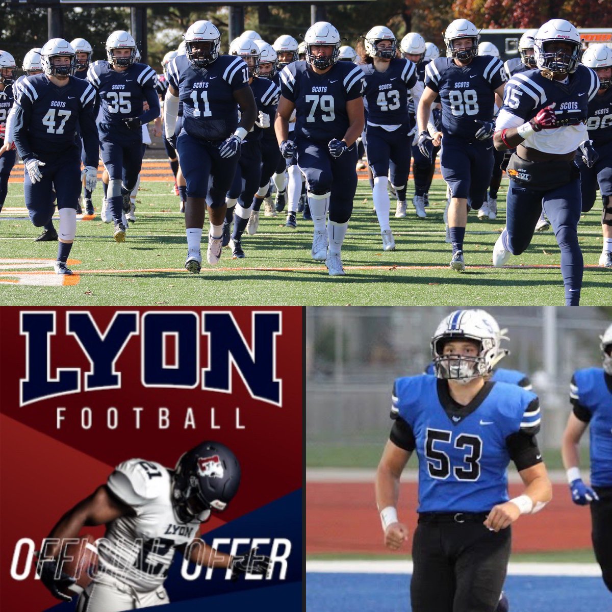 JacobFoster53's tweet photo. I am so honored and blessed to say that I have received an official offer to continue my athletic and academic career at Lyon College! @LyonHBC @LyonScotsFball @RecruitGEHSFB @GEHS_Football https://t.co/zeT6quk3wo