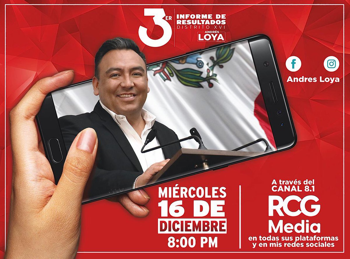 PRIMx_Coah's tweet photo. Hoy rendirá su Informe Legislativo, el Diputado @Andres_Loya , a las 20:00 hrs. de forma virtual a través de sus redes sociales y canal 8.1 en señal abierta, acompáñalo.

#EnTodasPartes https://t.co/FpMZiYmfMS
