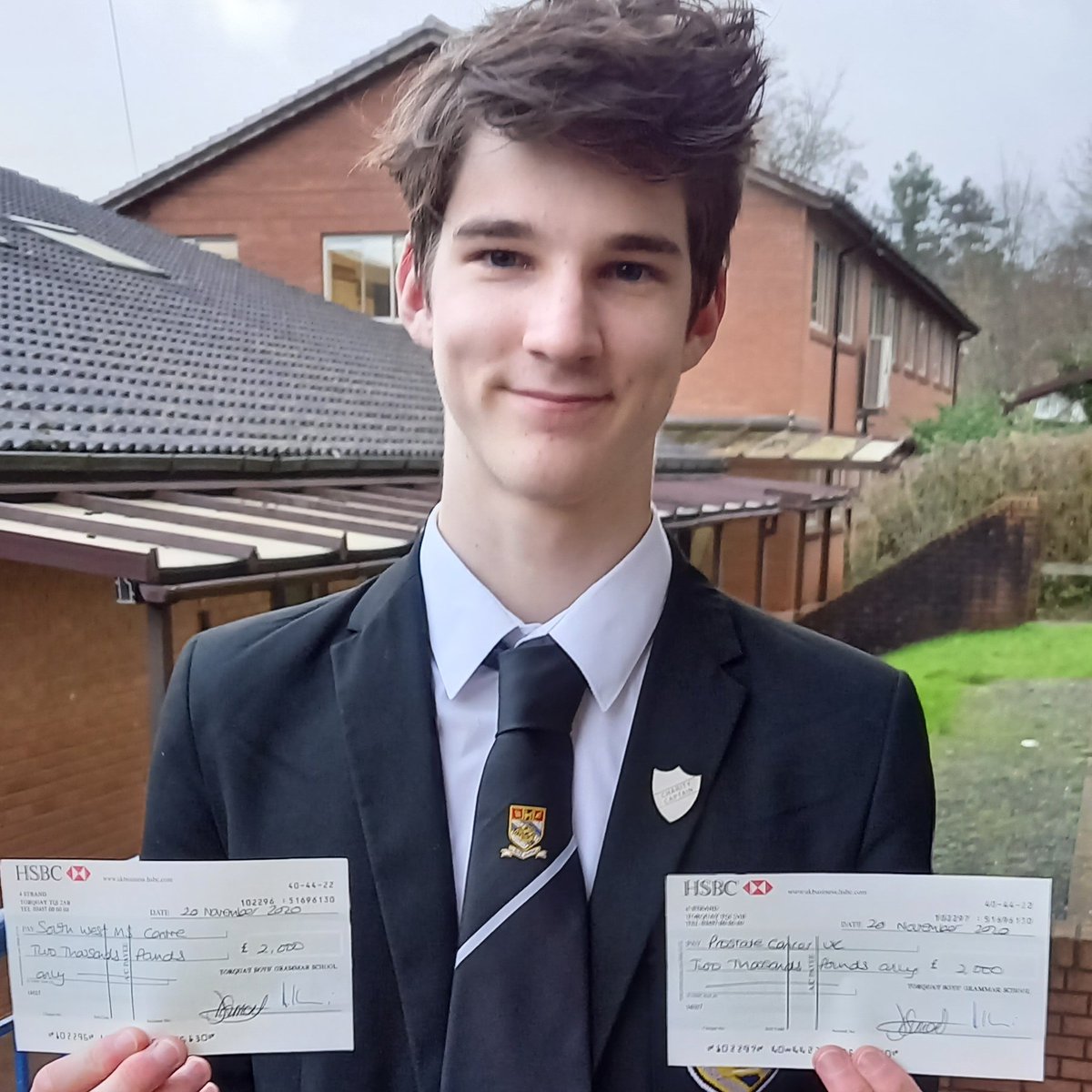 TBGS_Dart's tweet photo. With great pride we are able to donate £2000 to MS South West, and to Prostate Cancer UK. https://t.co/UEVg0mIGIG