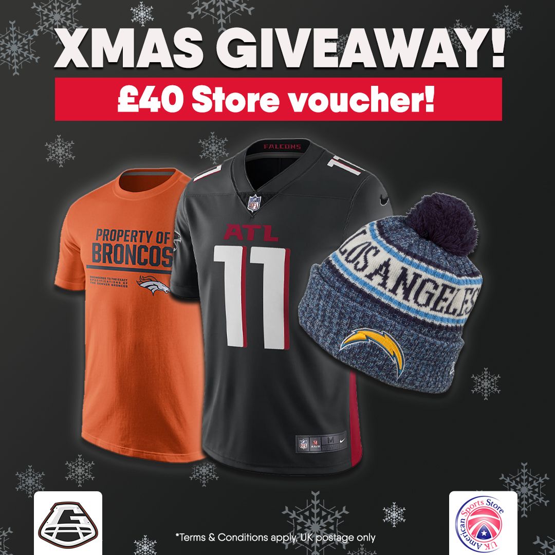 It's day 3 of our Christmas giveaway... 🎅

We're teaming up with <a href="/UKASSNI/">UK American Sports Store</a> to give away a £40 store voucher! 🎁

To enter:
🔸Follow us <a href="/Gridiron/">Gridiron</a> and <a href="/UKASSNI/">UK American Sports Store</a>
🔹Retweet this post 

The winner will be announced on December 18th.