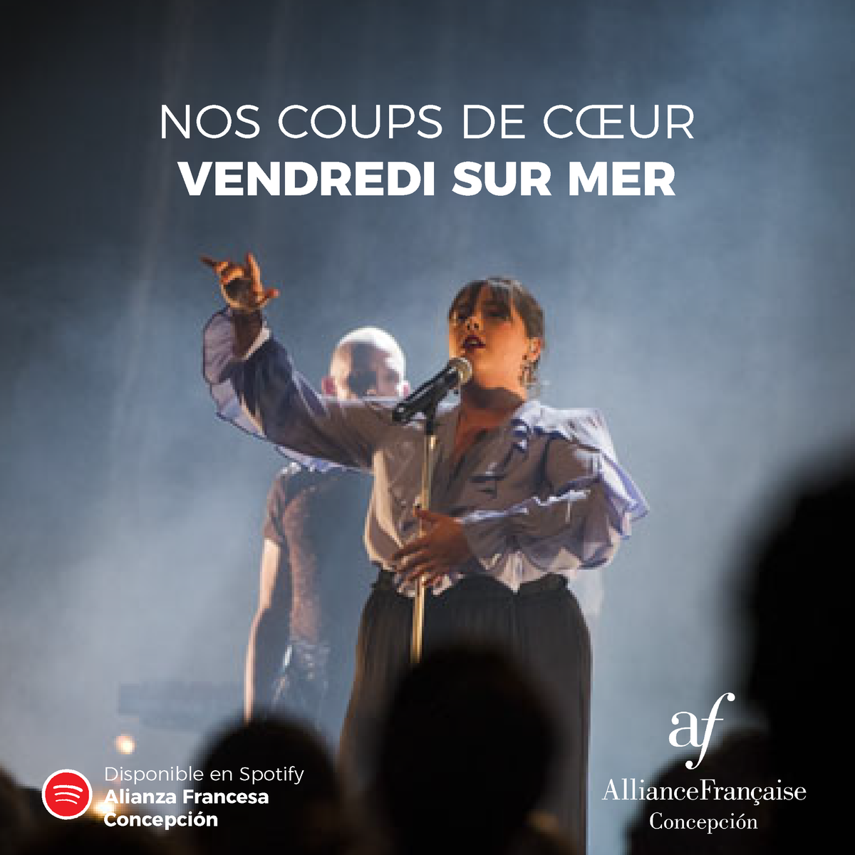 AfConce's tweet photo. ¡Nos coups de coeur: Vendredi sur Mer!

Cada semana publicaremos "Nos coups de coeur" de la música francófona. Hoy te proponemos que descubras a Charline Mignot es una música y fotógrafa suiza que se presenta como “Vendredi sur mer”

¡En nuestra playlist: https://t.co/JqnB9GDsNj! https://t.co/1ZZNyRFjZy
