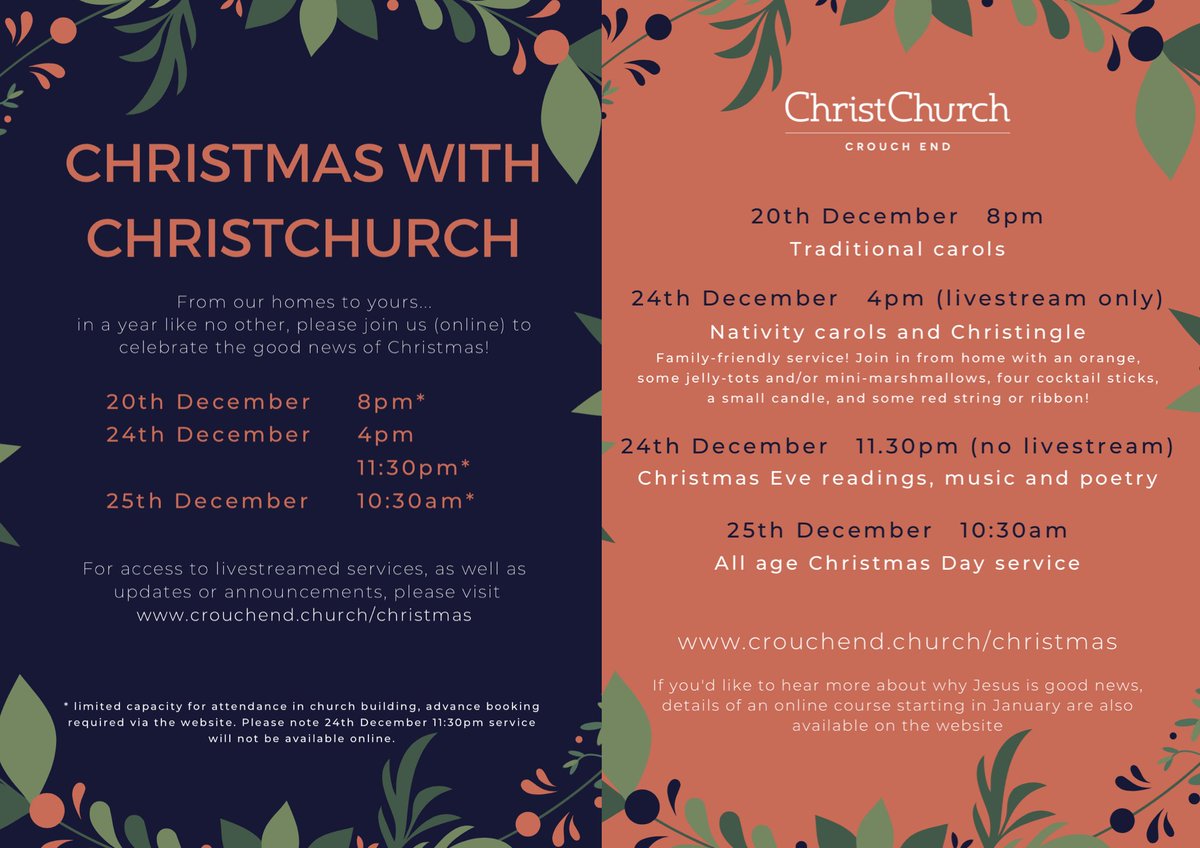 CrouchEndChurch's tweet image. You can't easily come to us so we're coming to you! Join us online for carols on your own couch! This Sunday 8pm for adults, Christmas Eve 4pm for children crouchend.church/christmas @crouchendfest  #crouchend #reasonfortheseason