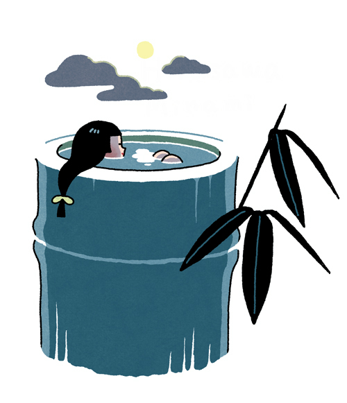 「bathing long hair」 illustration images(Latest)