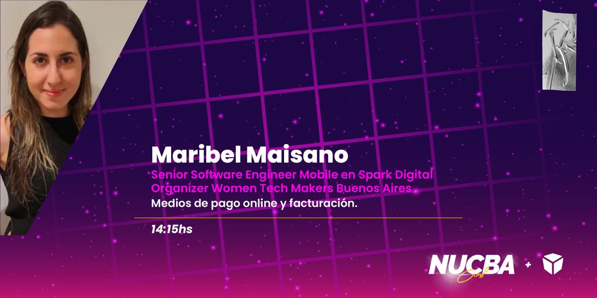nucba_'s tweet photo. 👩💻@maribelmai - Organizer Women Tech Makers Buenos Aires & Senior Software Engineer Mobile en Spark Digital
🗨️Estrategias de monetización en app móviles.
📅14:15hs https://t.co/lcGF46hgLL