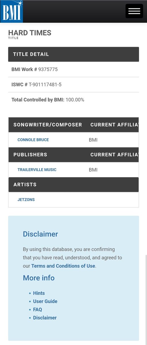 It has come to my attention that the BMI link no longer works correctly. No problem!Click it anyway, and do a search for BMI Work # 9375775. Pops right up, as shown below~