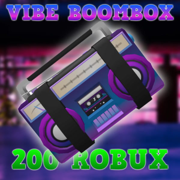 Belownatural On Twitter My First Ugc Items Are Out Get Your Vibecaster And Frostcaster Boomboxes Today For 200 Robux Premium Users Get 25 Off These Items Roblox - how to use the boombox in roblox