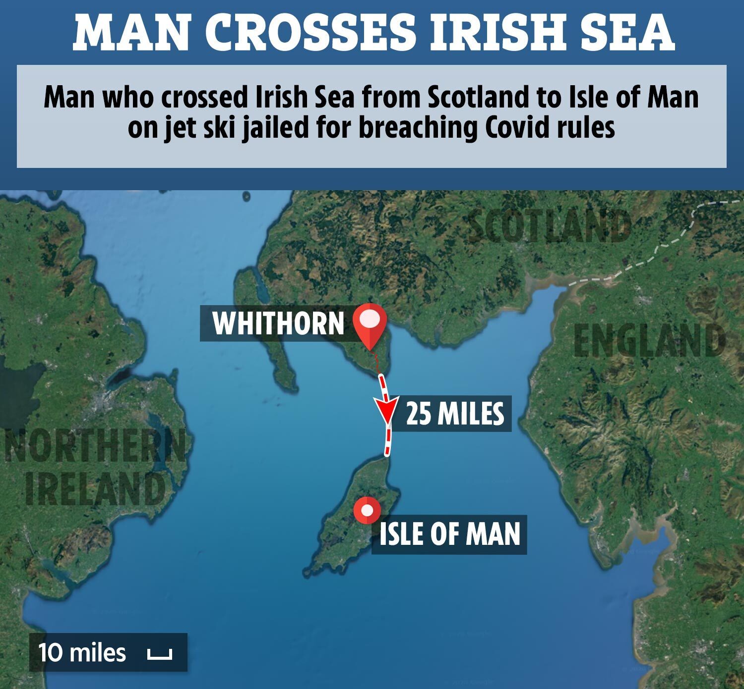 Isle Of Whithorn Map The American Geographical Society On Twitter: "A "Lovesick" Man From  Scotland Crossed The Irish Sea On A Jet Ski To Visit His Girlfriend On The  Isle Of Man. The Journey Took 4.5