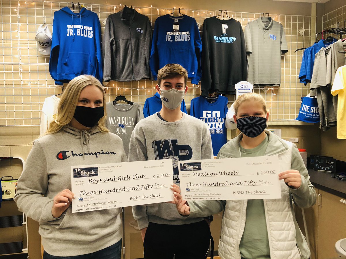 wrhstheshack's tweet photo. Our Fall Into Giving fundraiser was a success! Thank you to the students, staff, and community members at WRHS! #topekastrong https://t.co/29UVSJtC6o