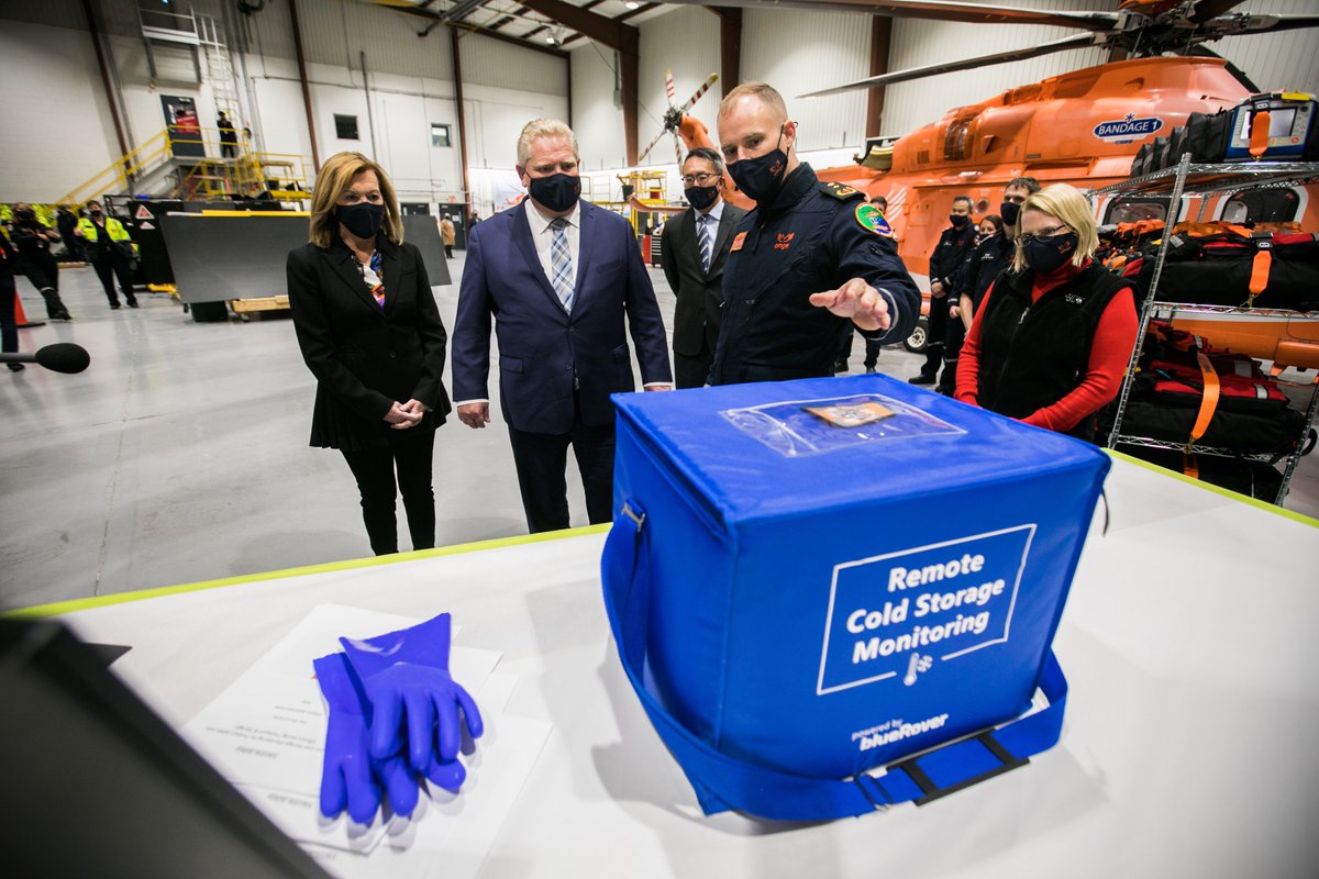 fordnation's tweet photo. @Ornge plays an essential role transporting emergency medicine, patients &amp; organs to hospitals. 

This afternoon, I toured an Ornge facility to see the logistics involved in transporting vaccines to every region of our vast province, including remote Indigenous communities. https://t.co/Y9vYpMtyTo